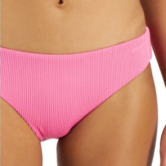 ROXY Juniors' Love The Comber Bikini Bottoms Size XLarge Ribbed Swim Pink New - Picture 7 of 13